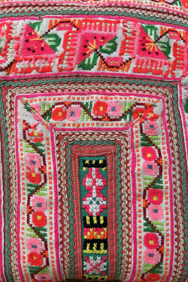 Vintage bag from Hmong tribes, Thailand. - Image 3