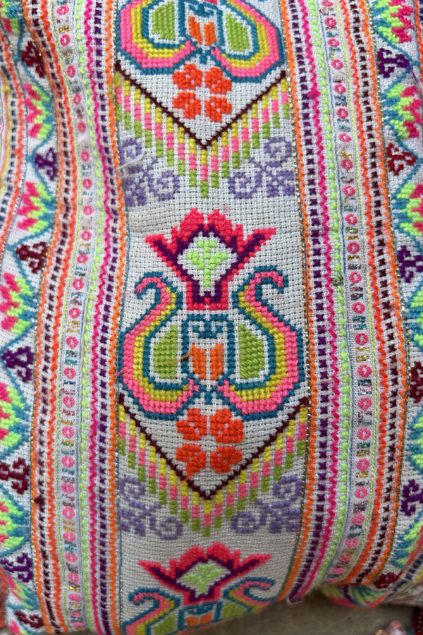 Vintage bag from Hmong tribes, Thailand. - Image 3