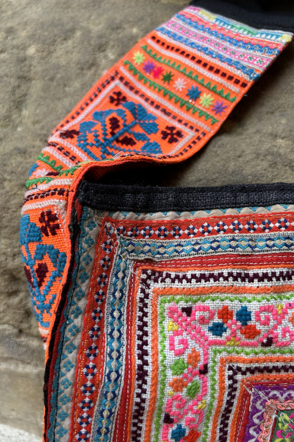 Bolso vintage de la etnia Hmong, Tailandia. - Imagen 4