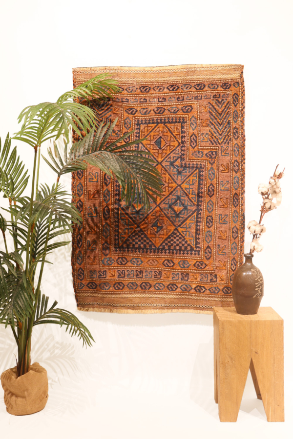 Alfombra antigua Baluch, Afghanistan. 125x90 cms