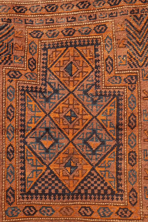 Alfombra antigua Baluch, Afghanistan. 125x90 cms - Imagen 3