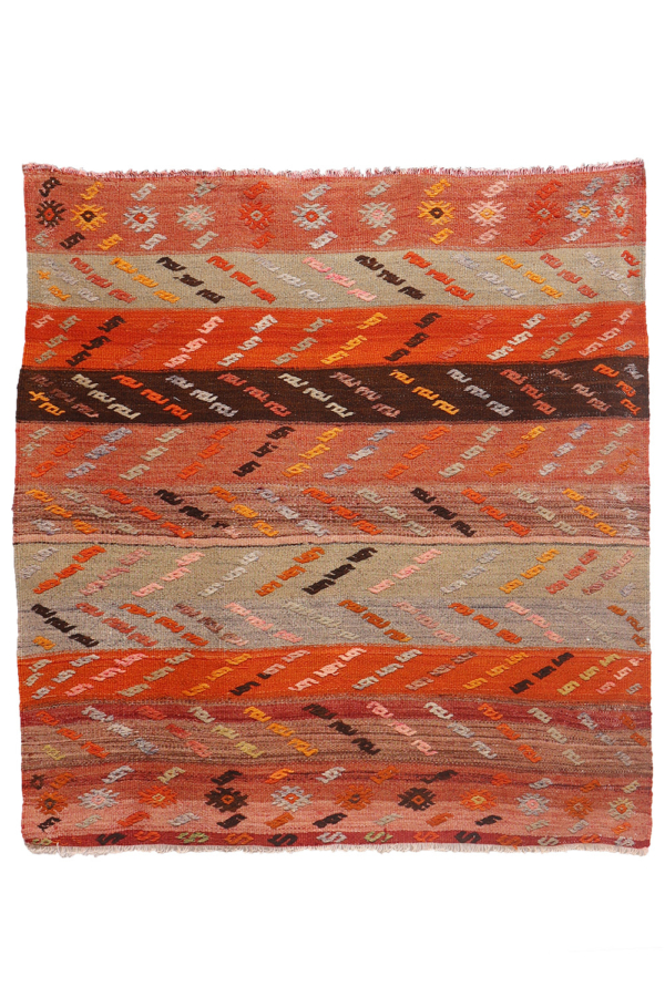 Semi-antique Mugla kilim from Turkey. 117x107 cms - Image 2