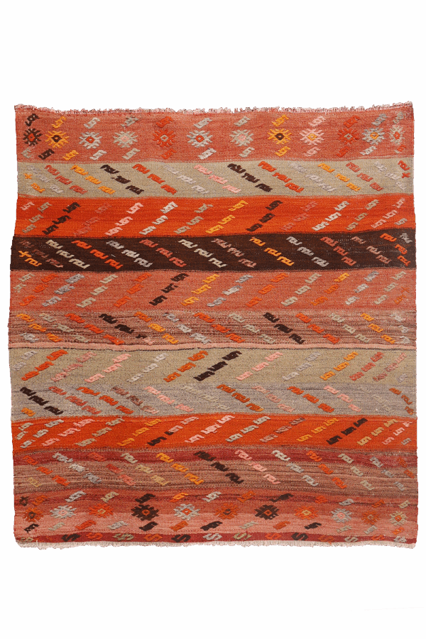 Semi-antique Mugla kilim from Turkey. 117x107 cms - Image 5