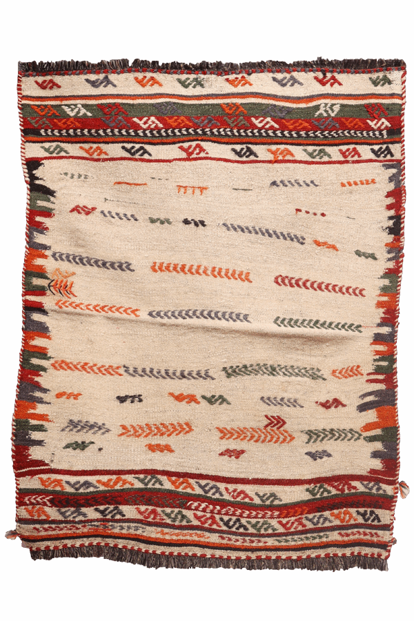 Sofreh o Kilim semi antiguo Luri, Iran. 122x99 cms - Imagen 6