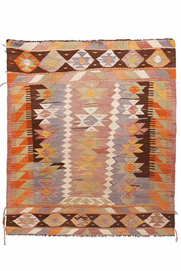 Vintage Çukurçimen kilim from Turkey. 131x118 cms - Image 5