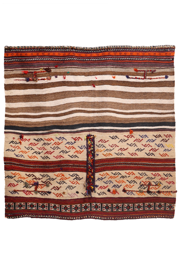 Kilim vintage Qashqai, Irán. 133x137 cms - Imagen 6