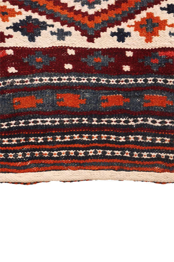 Semi-antique Bakhtiari sofreh kilim from Iran. 112x95 cms - Image 5