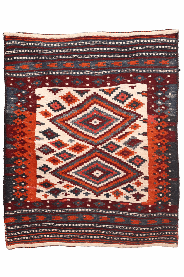 Semi-antique Bakhtiari sofreh kilim from Iran. 112x95 cms - Image 2