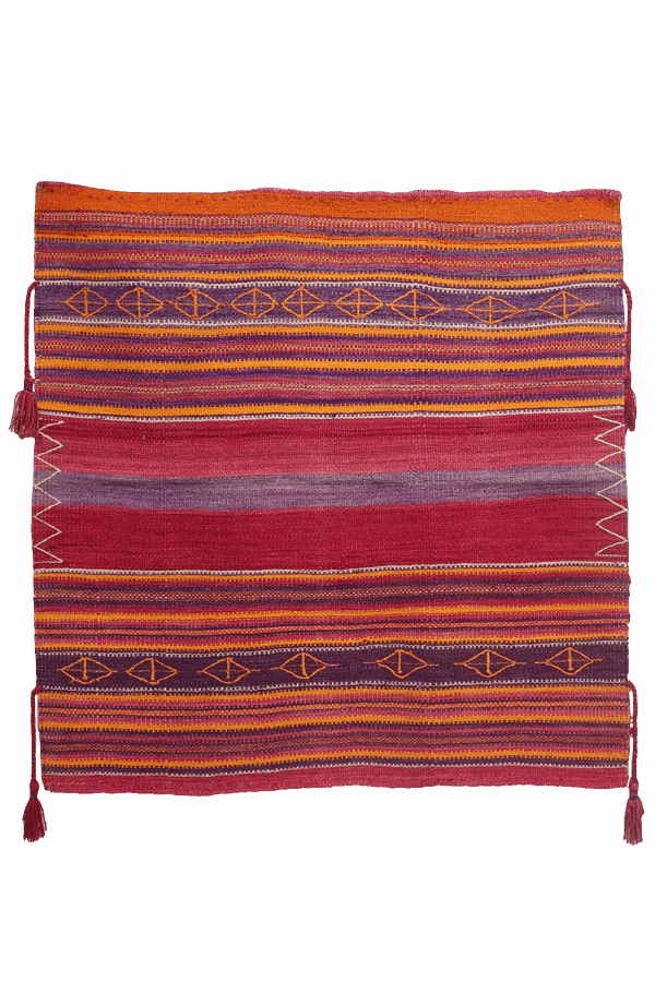 Kilim sofreh semi antiguo Baluch, Afganistán. 120x118 cms - Imagen 5