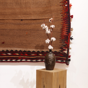 Kilim sofreh vintage Qashqai, Irán. 132x136cms