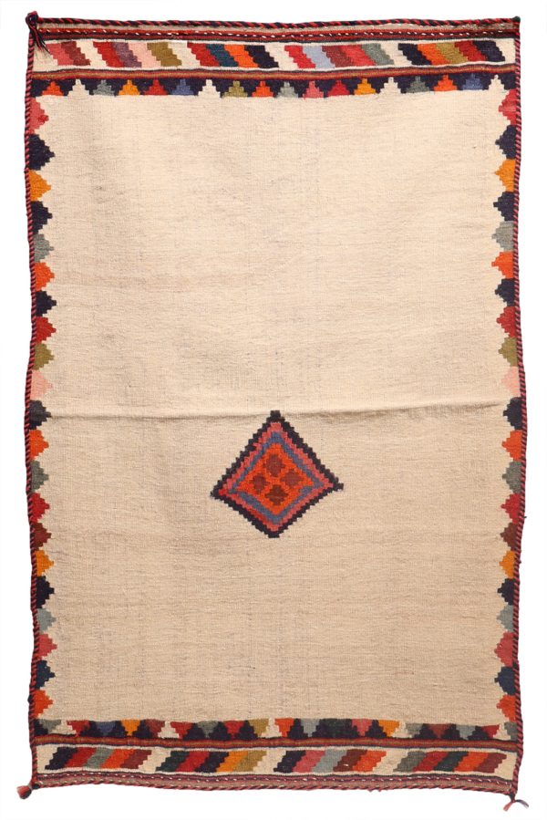 Vintage Qashqai kilim sofreh from Iran. 148x96 cms - Image 2
