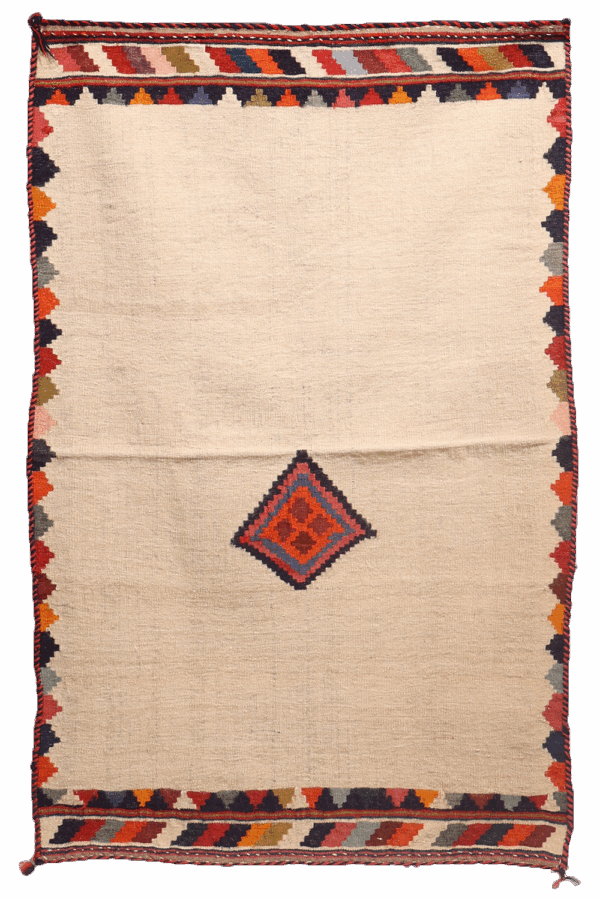 Vintage Qashqai kilim sofreh from Iran. 148x96 cms - Image 5