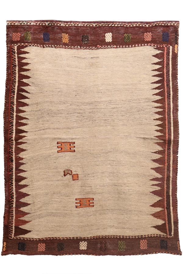 Vintage Qashqai sofreh kilim from Iran. 130x103 cms - Image 2