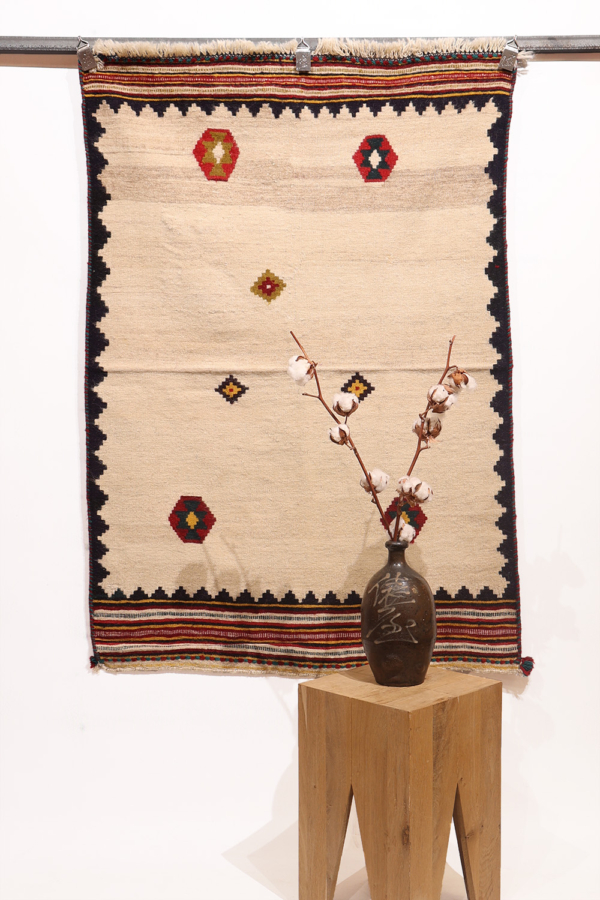 Kilim vintage Qashqai, Irán. 137x93 cms