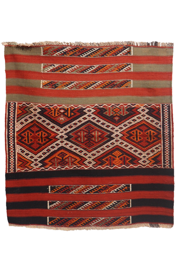 kilim semi-antiguo Kurdo, Irán. 99x93 cms - Imagen 2