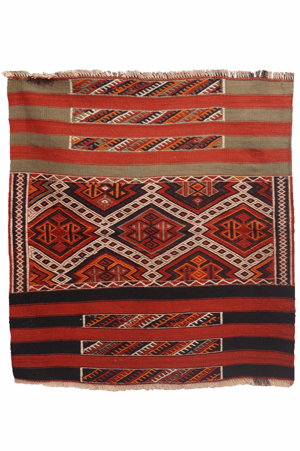 kilim semi-antiguo Kurdo, Irán. 99x93 cms - Imagen 5