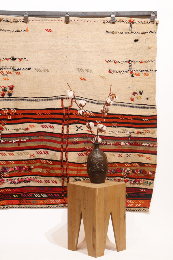 Kilim vintage Qashqai, Irán. 135x135 cms