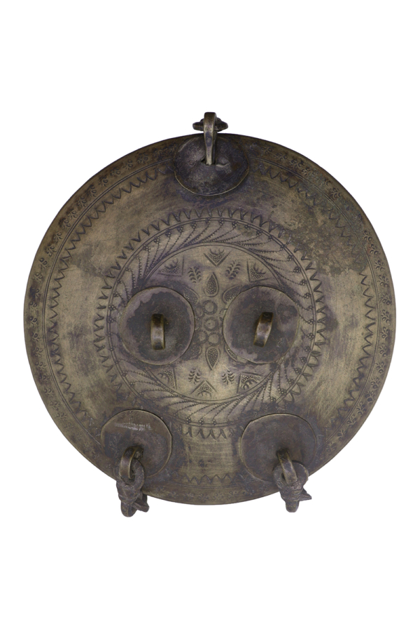 Caja grande antigua para nuez de Betel o "jali paan dan", India. 18 cms Øx11 cm - Imagen 3