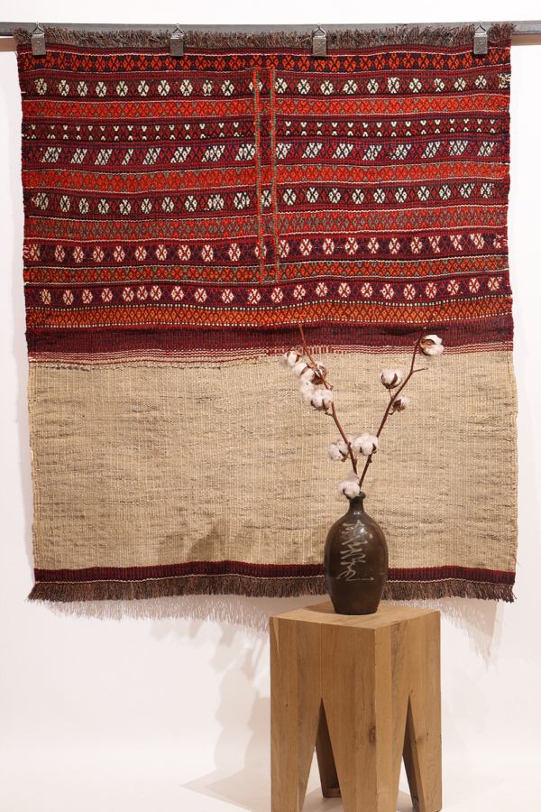 Kilim vintage Qashqai, Irán. 131x117 cms