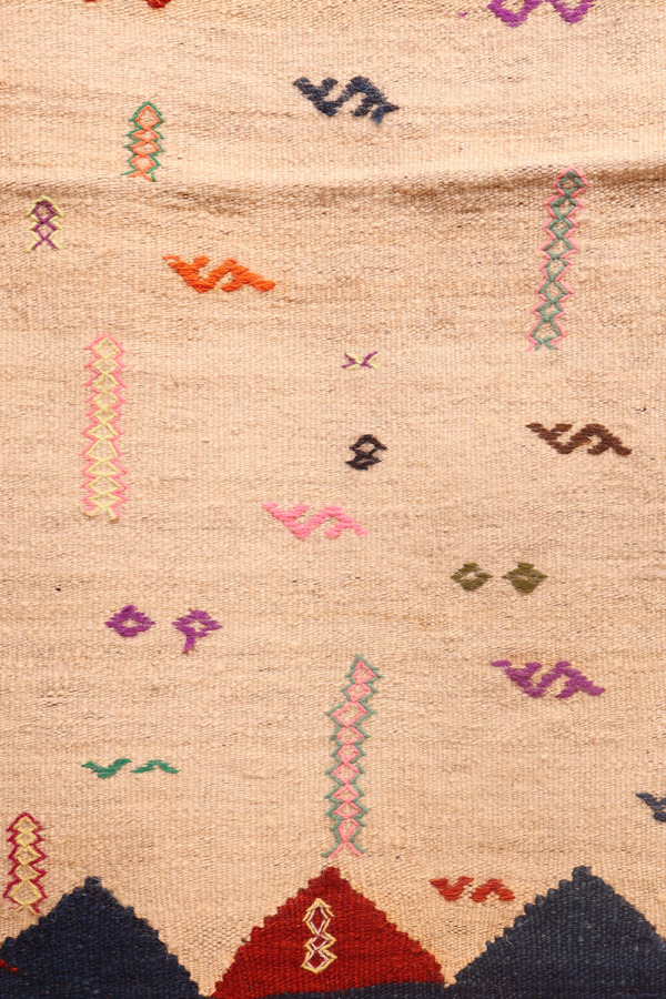 Kilim sofreh vintage Qashqai, Irán. 149x116 cms - Imagen 3