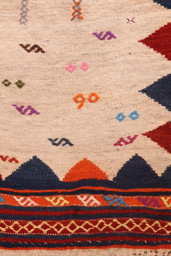 Kilim sofreh vintage Qashqai, Irán. 149x116 cms - Imagen 4
