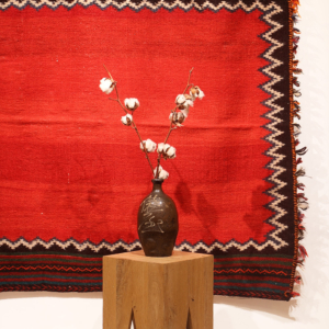 Kilim sofreh vintage Qashqai, Irán. 127x130 cms