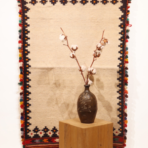 Kilim sofreh vintage Qashqai, Irán. 144x81 cms