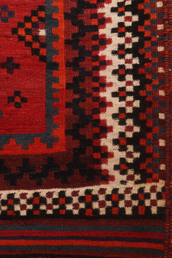 Kilim sofreh árabe semi antiguo, Irán. 142x132 cms - Imagen 4