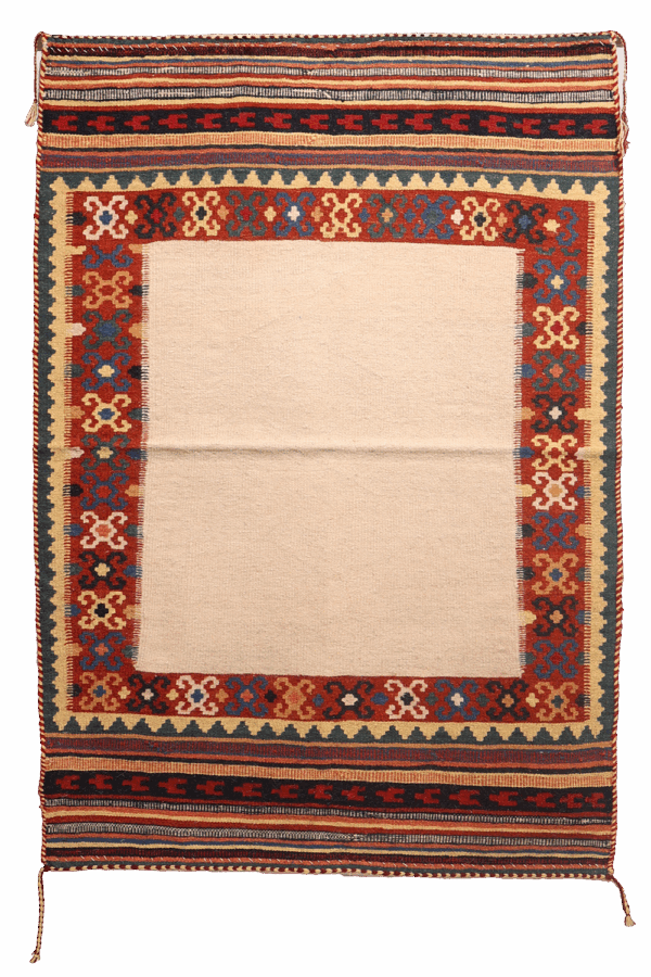 Vintage Qashqai Sofreh kilim from Iran. 144x102 cms - Image 5