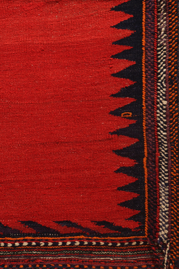 Kilim sofreh Afshar vintage, Iran. 124x123 cms - Imagen 4