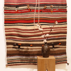Kilim vintage Qashqai, Irán. 138x112 cms