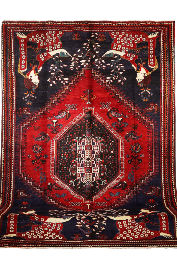 Semi-antique Basseri rug from Shiraz, Iran. 377x268 cms - Image 2