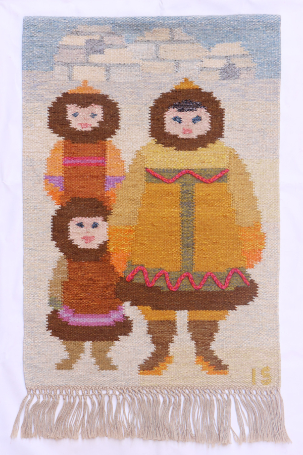 Kilim o Rölakan vintage Ingered Silow, Suecia. 85x55 cms
