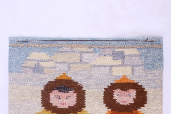 Kilim o Rölakan vintage Ingered Silow, Suecia. 85x55 cms - Imagen 4