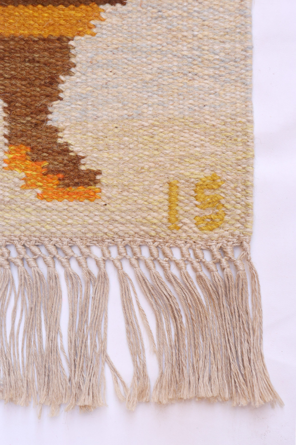 Kilim o Rölakan vintage Ingered Silow, Suecia. 85x55 cms - Imagen 5