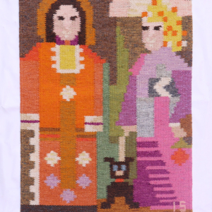 Kilim o Rölakan vintage, Ingered Silow, Suecia. 85x55 cms