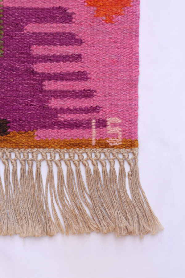 Vintage Ingered Silow flatweave or röllakan, Sweden. 85×55 cms - Image 4