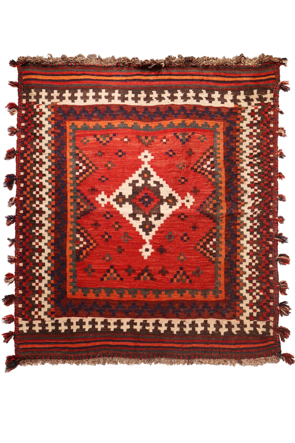Kilim árabe semi antiguo, Irán. 145x130 cms - Imagen 2