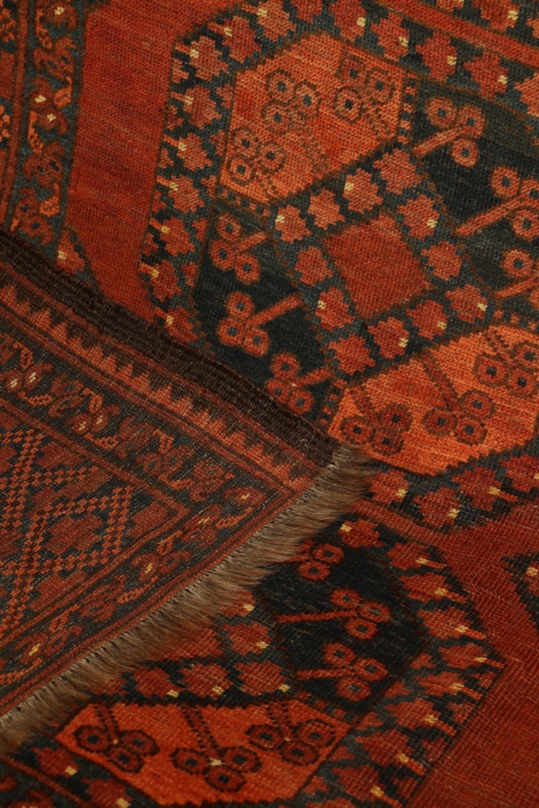 Antique Turkman Ersari rug from Turkmenistan. 298x235 cms - Image 9