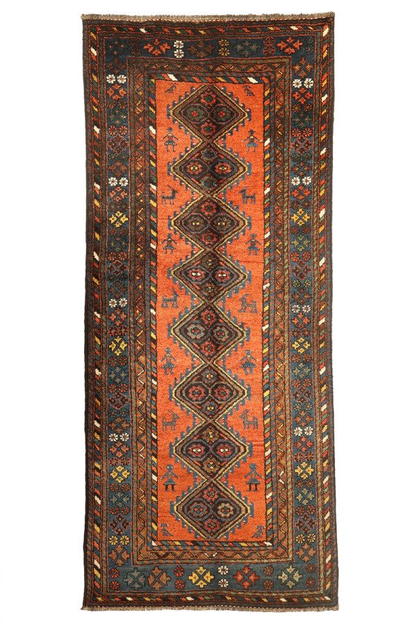 Antique Arab rug from Irán. 285x125cms - Image 2