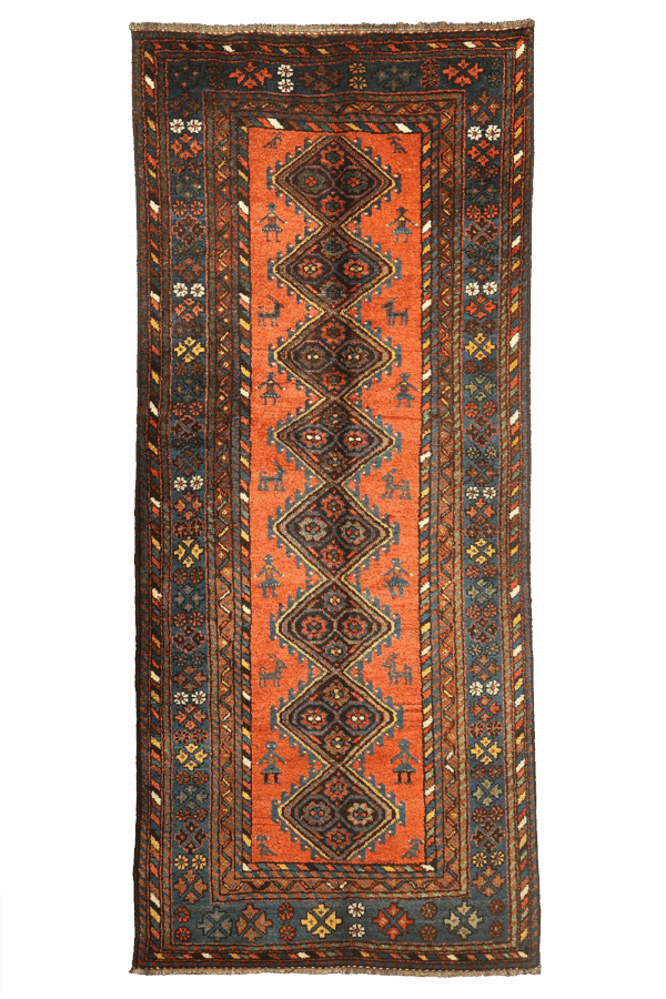 Antique Arab rug from Irán. 285x125cms - Image 9