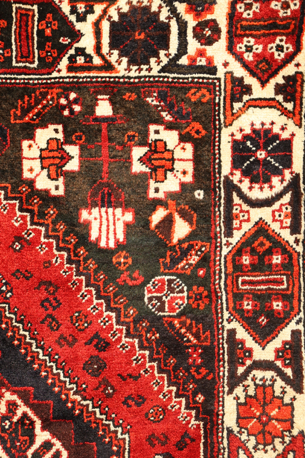 Alfombra vintage Qashqai, Irán. 331x110 cms - Imagen 8