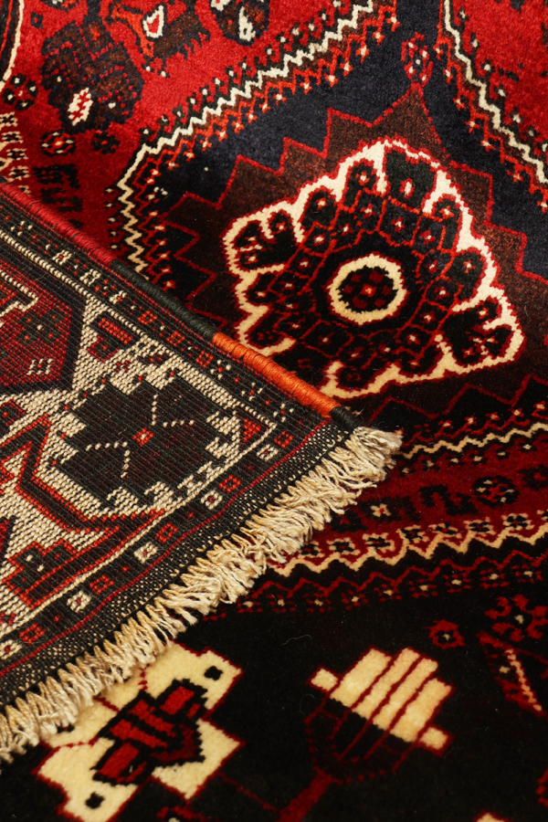 Alfombra vintage Qashqai, Irán. 331x110 cms - Imagen 10