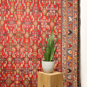 Vintage Kashkuli rug from Iran. 305x209 cms