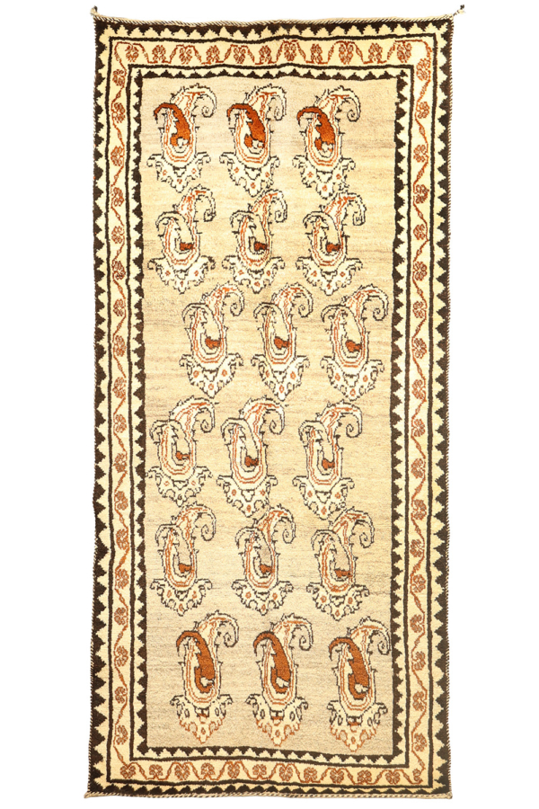 Alfombra gabbeh semi antigua Qashqai, Irán. 284x133 cms - Imagen 2