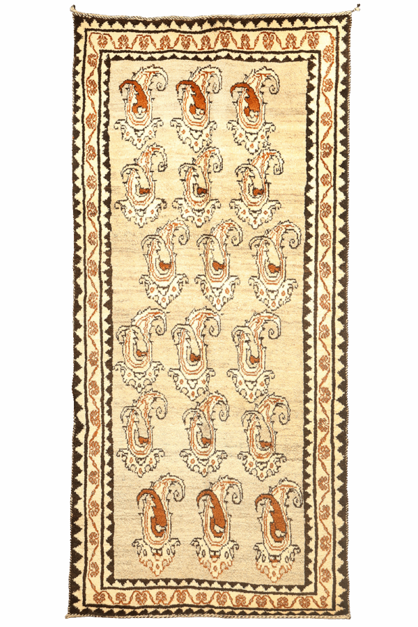 Alfombra gabbeh semi antigua Qashqai, Irán. 284x133 cms - Imagen 8
