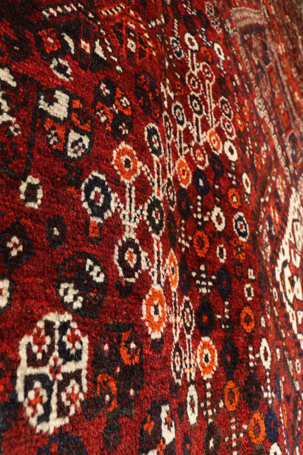 Alfombra semi antigua Qashqai, Irán. 302x213 cms - Imagen 6