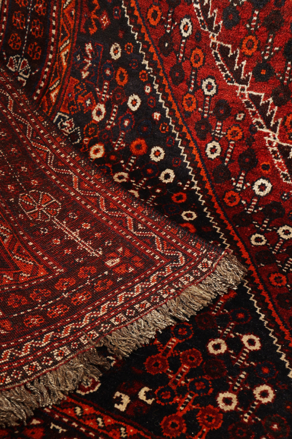 Alfombra semi antigua Qashqai, Irán. 302x213 cms - Imagen 9