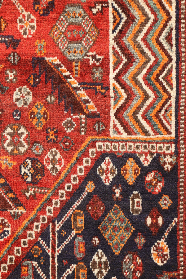 Alfombra semi antigua Qashqai, Irán. 310x226 cms - Imagen 4