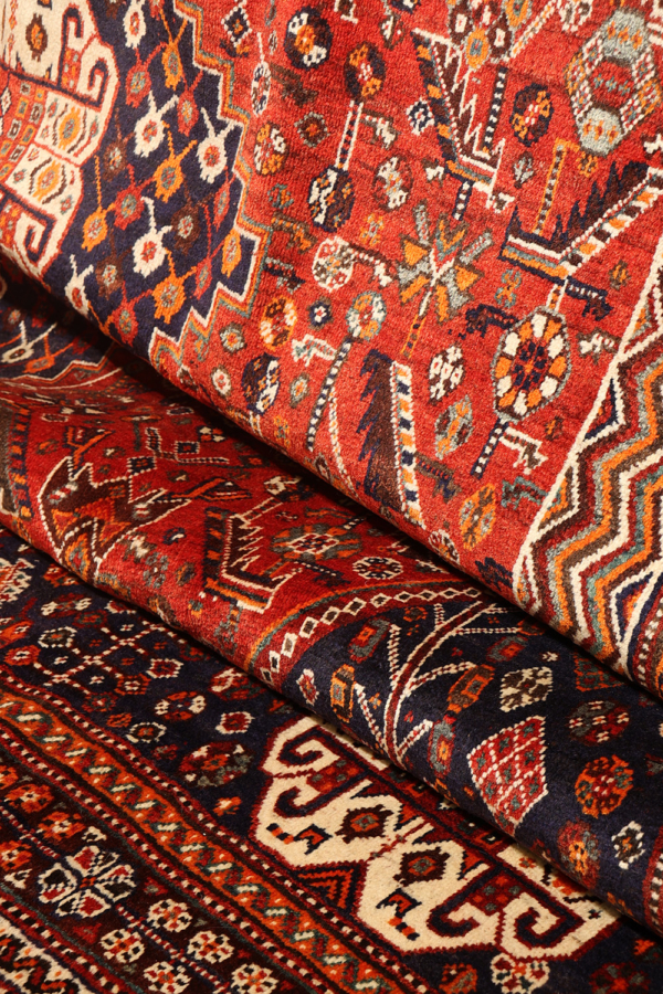 Alfombra semi antigua Qashqai, Irán. 310x226 cms - Imagen 9